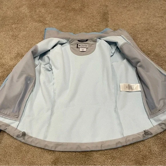 Columbia Titanium Softshell Omni Shield Light Blue Shell Jacket - Picture 8 of 13
